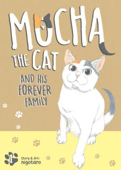 Mocha the cat and his forever family 1.
